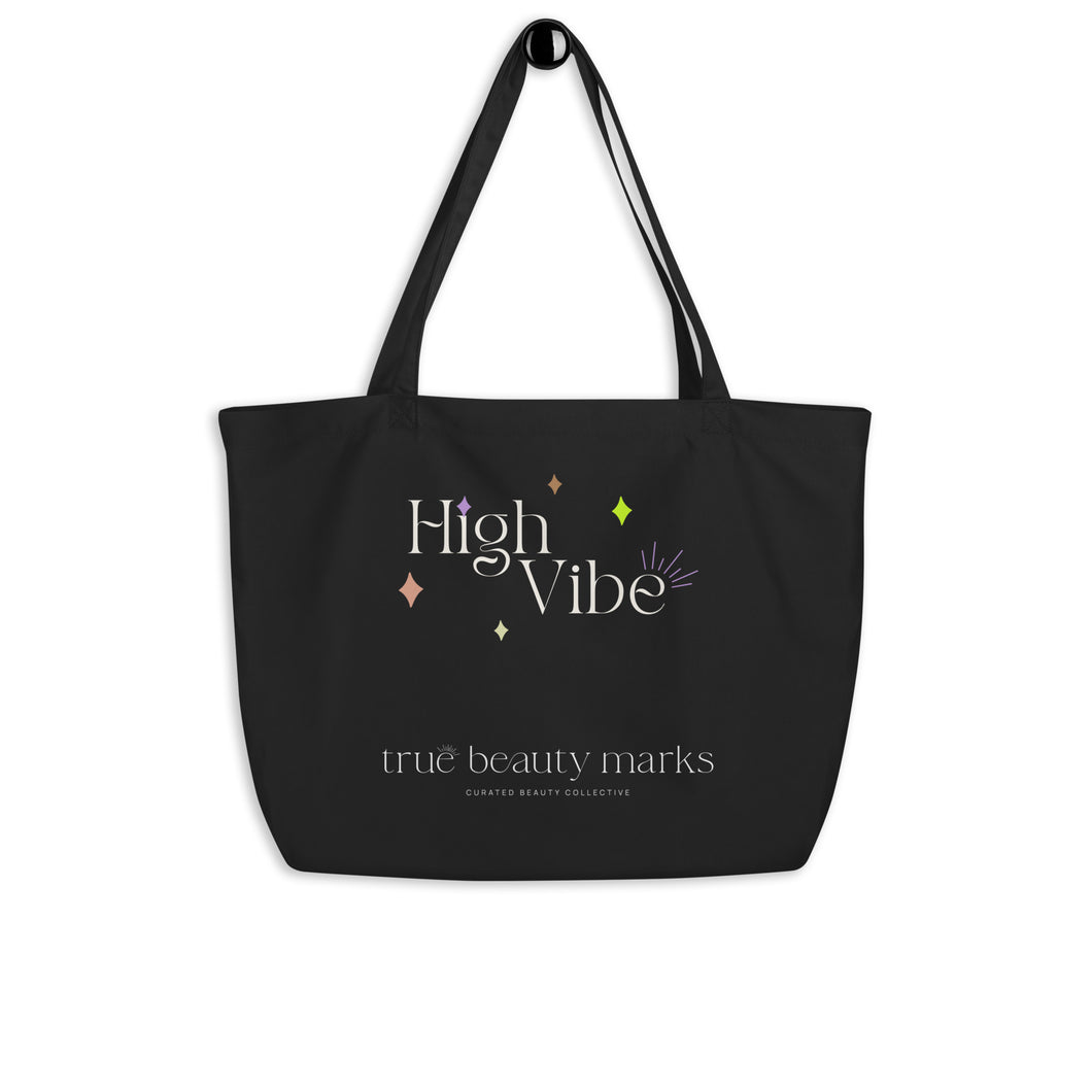 High Vibes Large organic tote bag